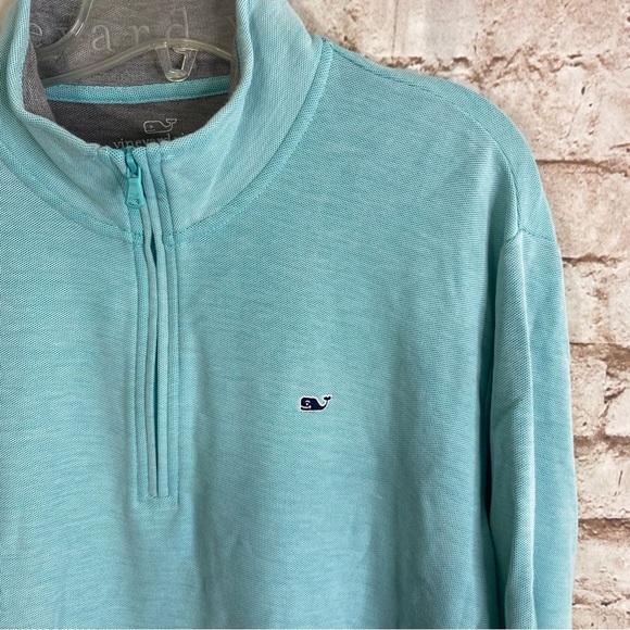 Vineyard Vines Reverse Oxford Pique 1/4 Zip Pullover Size XL - Picture 2 of 4